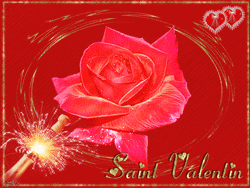 Gif animé joyeuse Saint Valentin rose